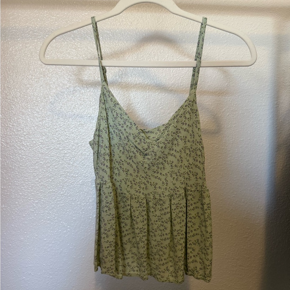 American Eagle Outfitters Green Floral Camisole